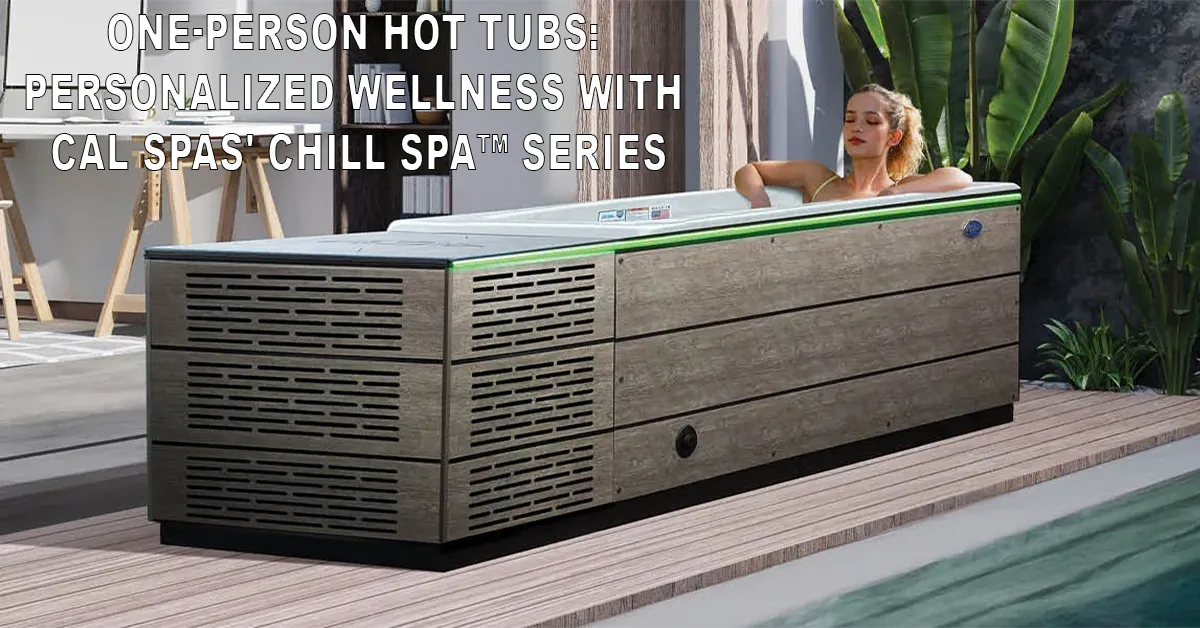 Outdoor Cal Spas hot tub promoting premium spa quality with Cal Spas logo and blog title overlayed.